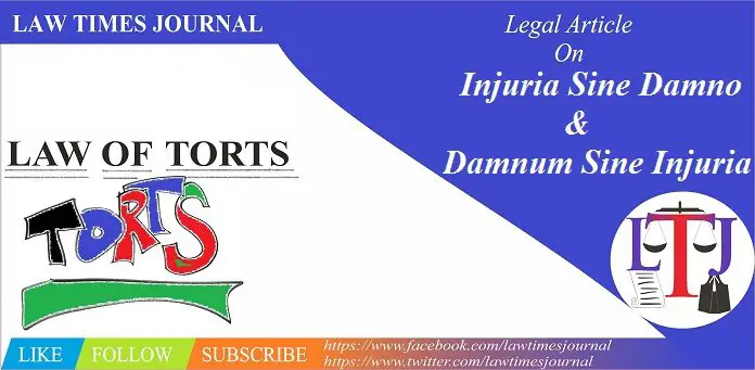 Injuria Sine Damno Injuria Sine Damno