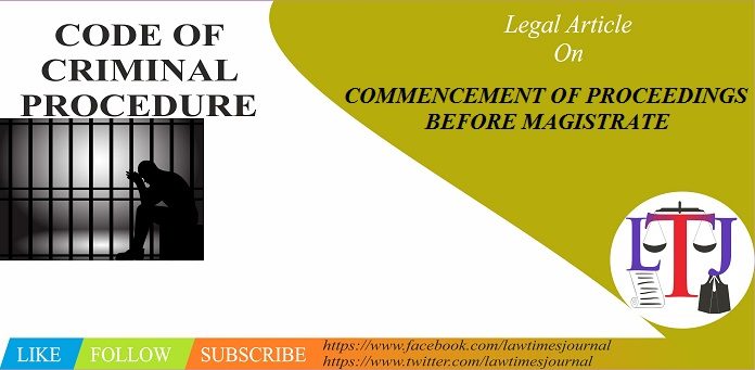 proceeding commenced before magistrate proceeding can be commenced before a magistrate