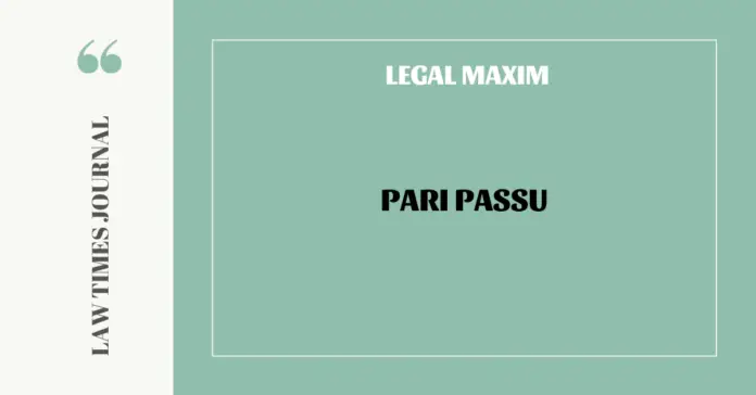 Pari passu Pari passu